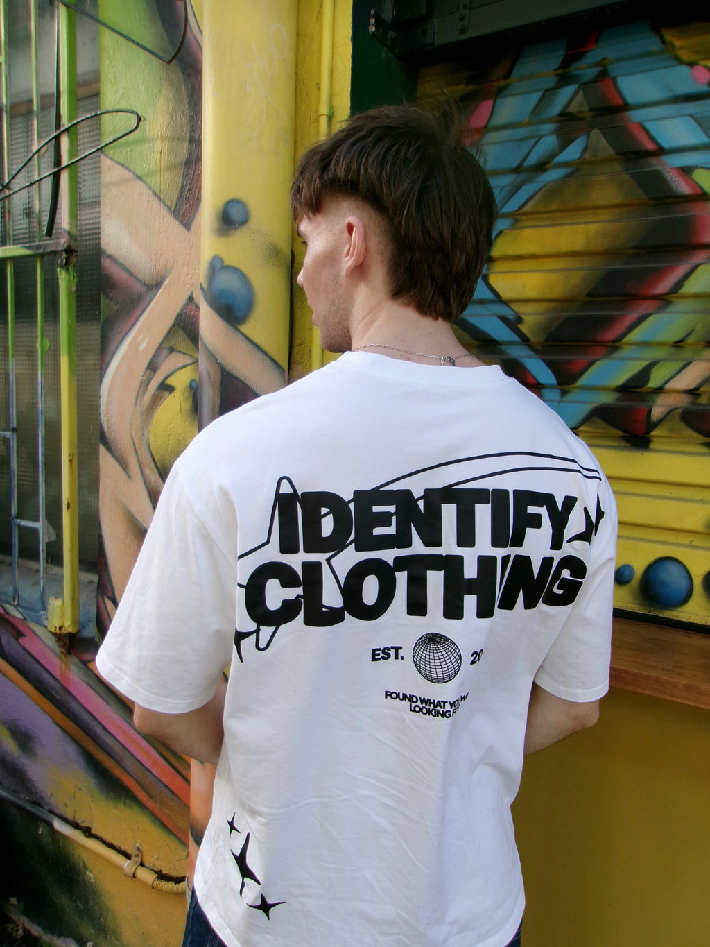 Identify Clothing White/Black Tee