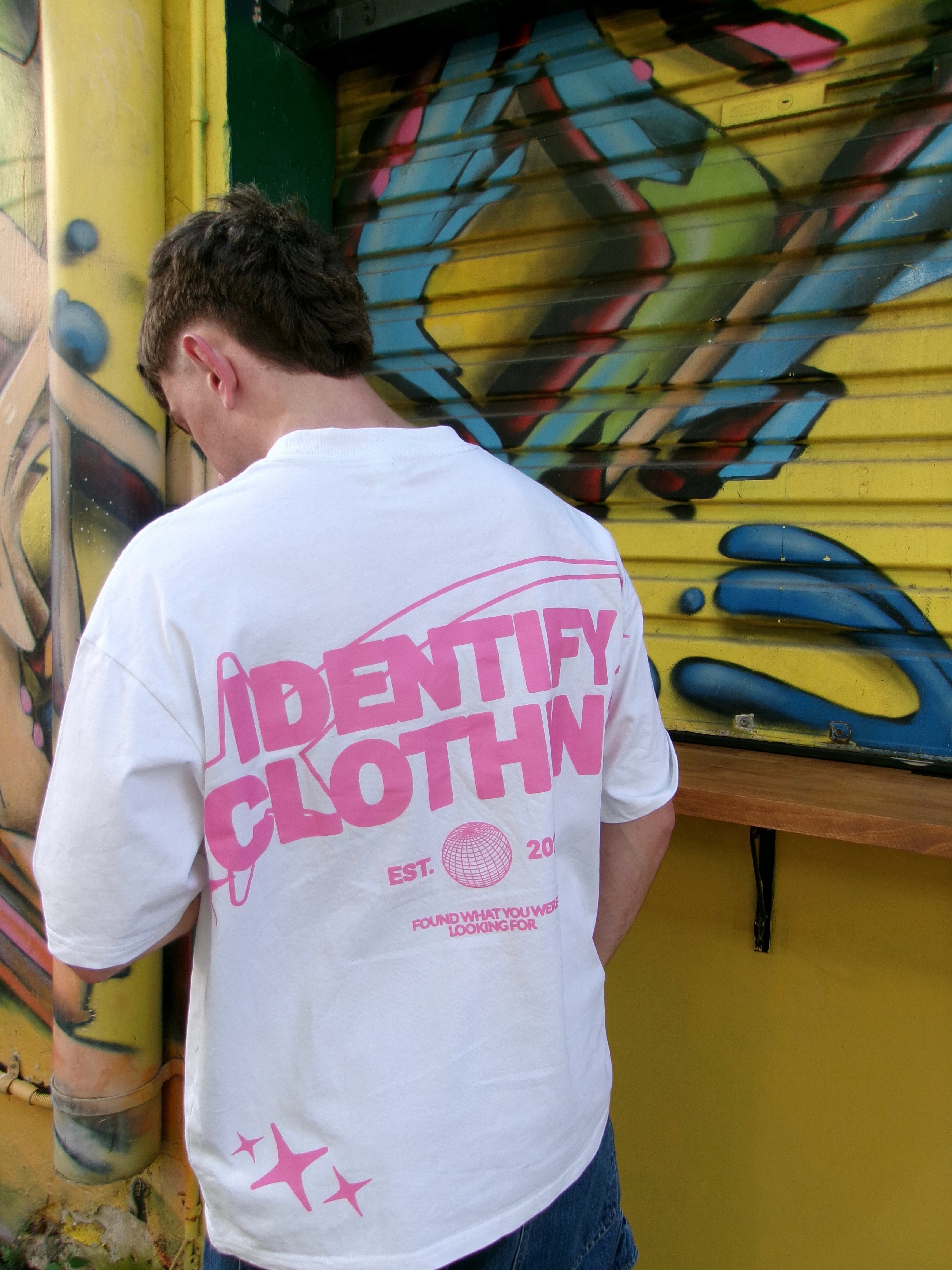 Identify Clothing White/Pink Tee