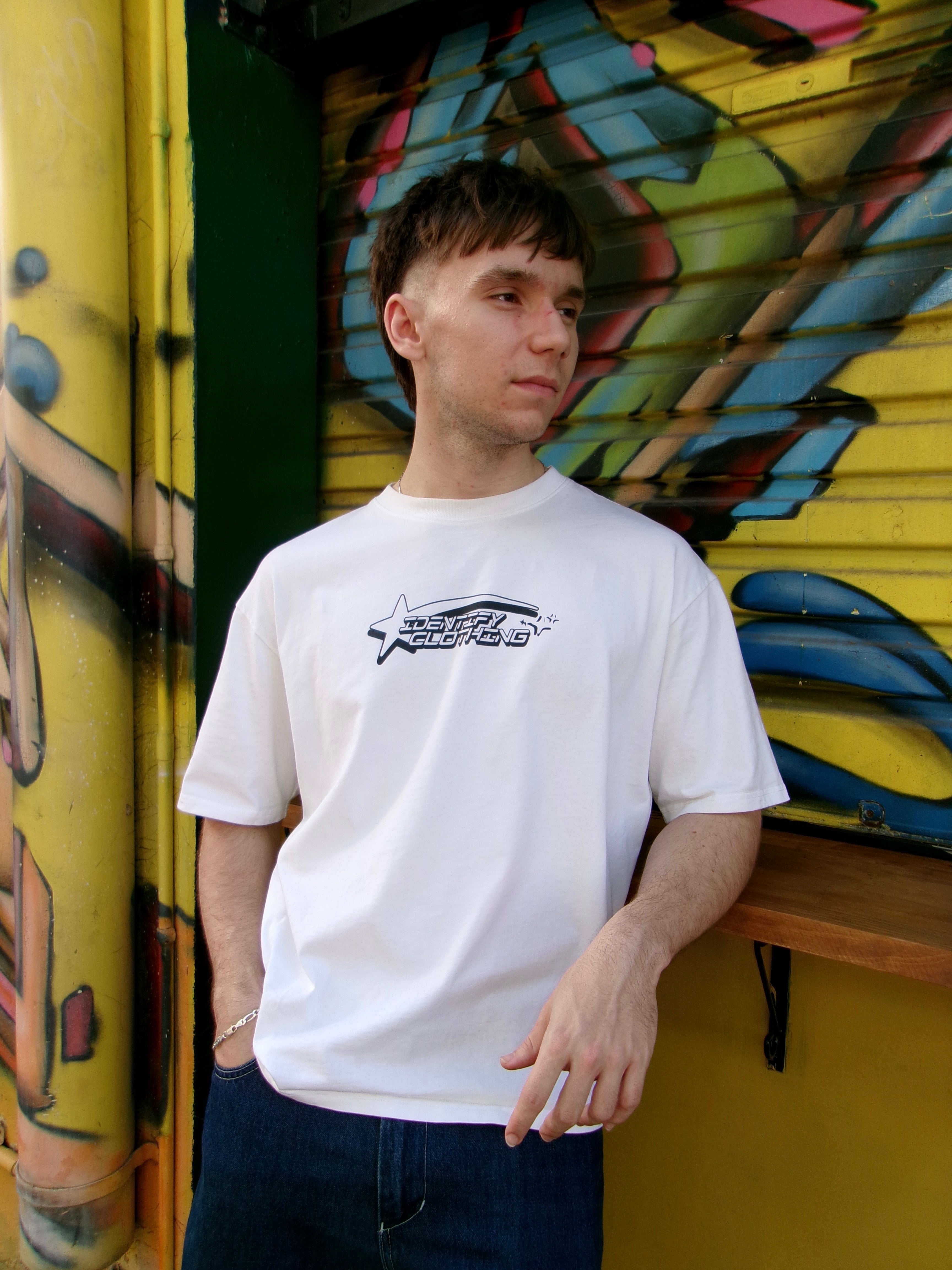 Identify Clothing White/Black Tee