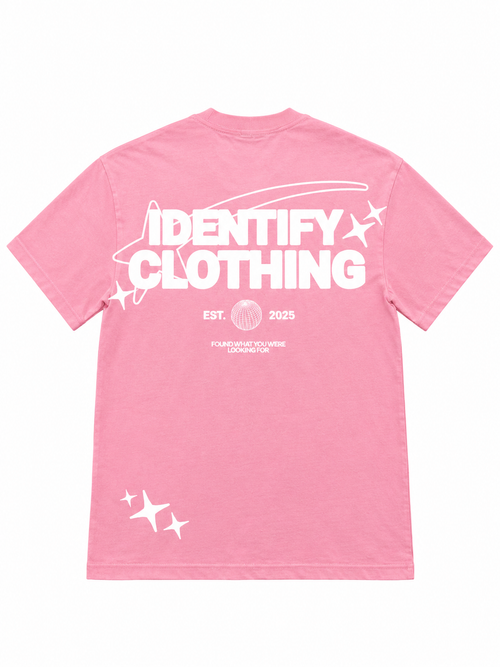 Identify Clothing Pink/White Tee