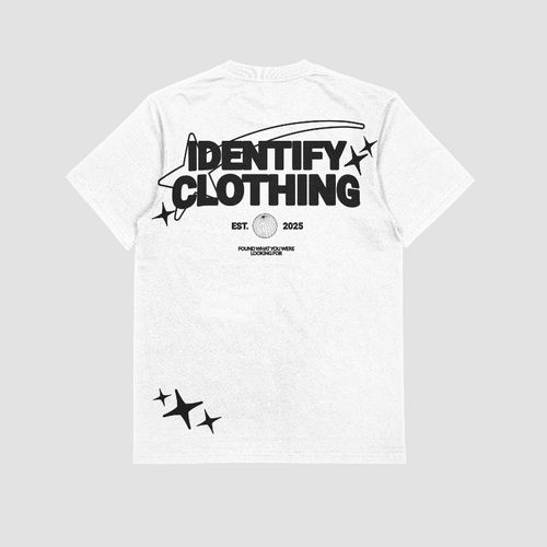 Identify Clothing White/Black Tee